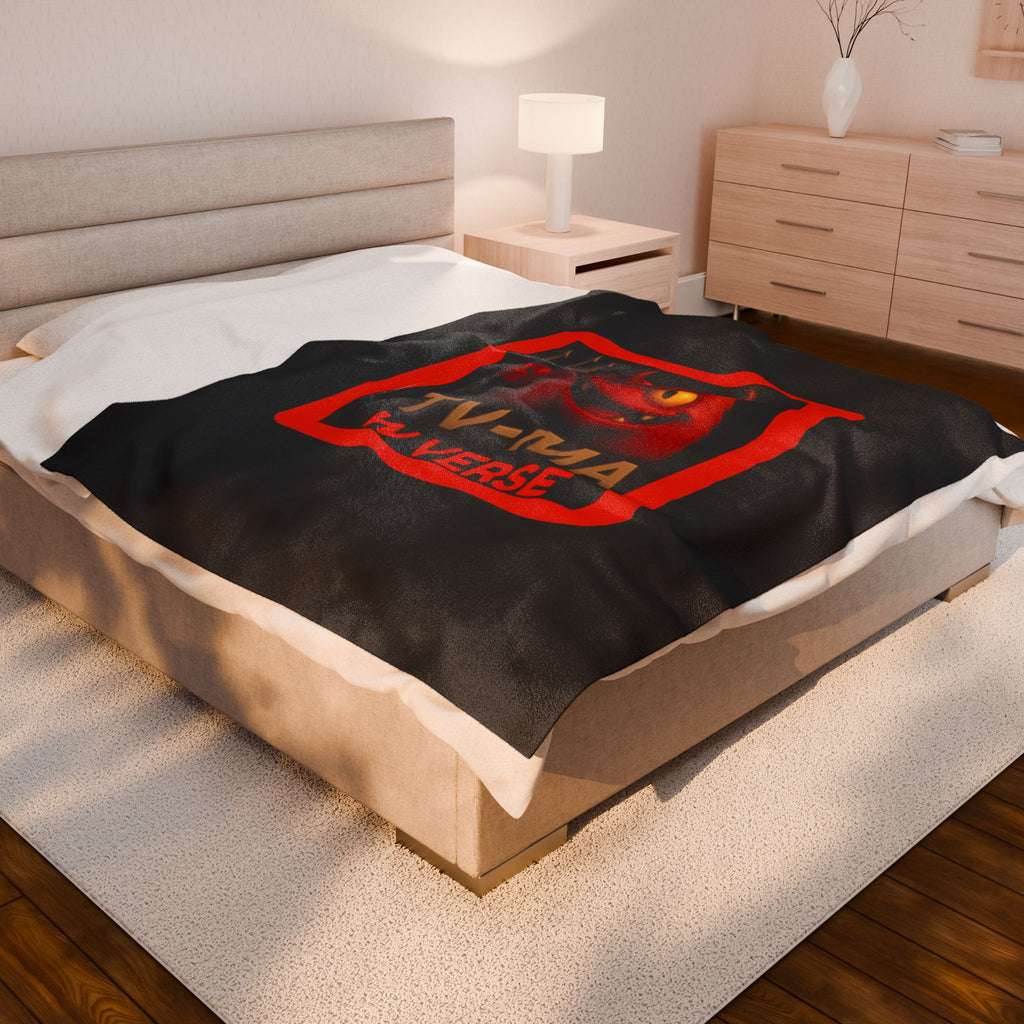 Cozy Velveteen Plush Blanket with W Verse TV-MA Design
