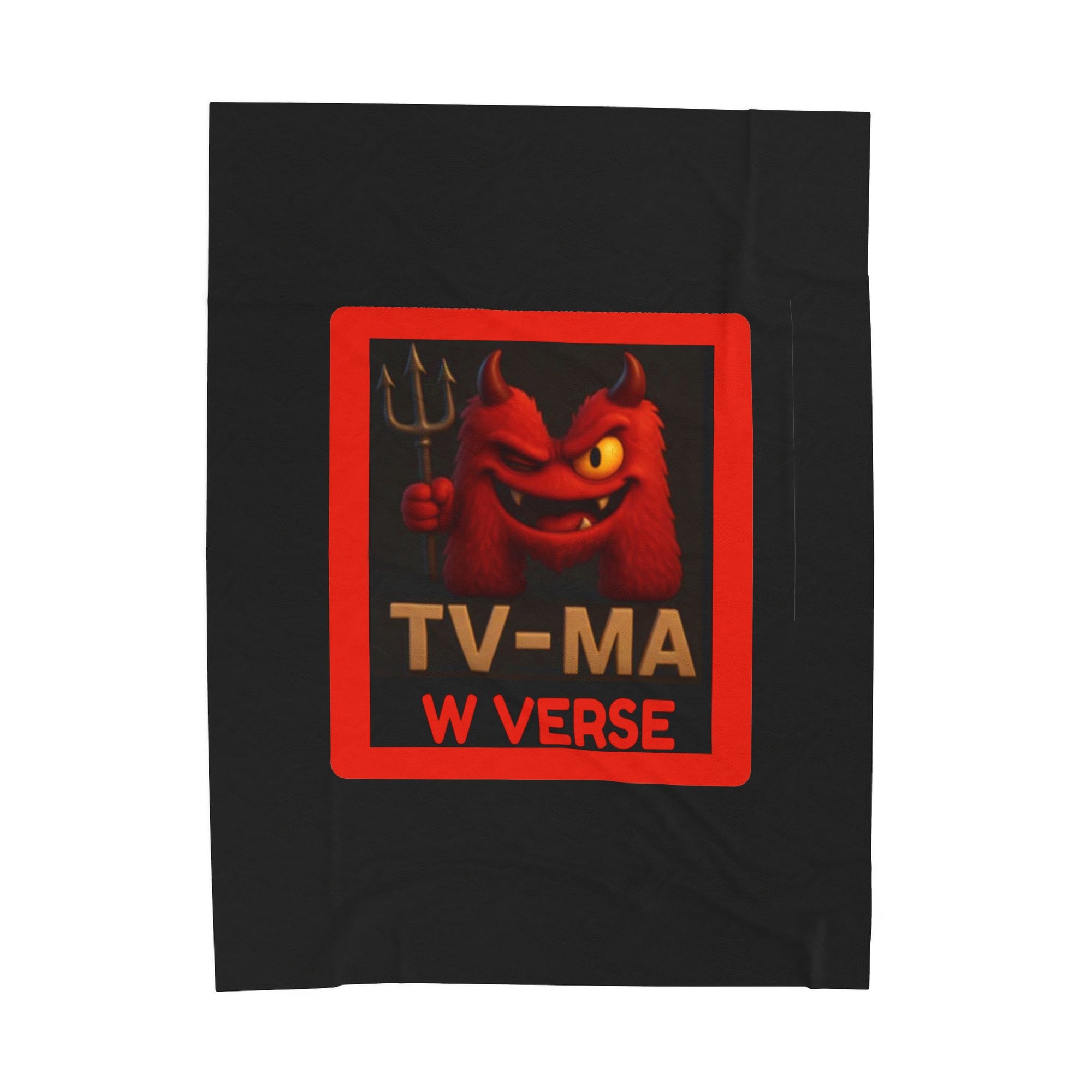 Cozy Velveteen Plush Blanket with W Verse TV-MA Design