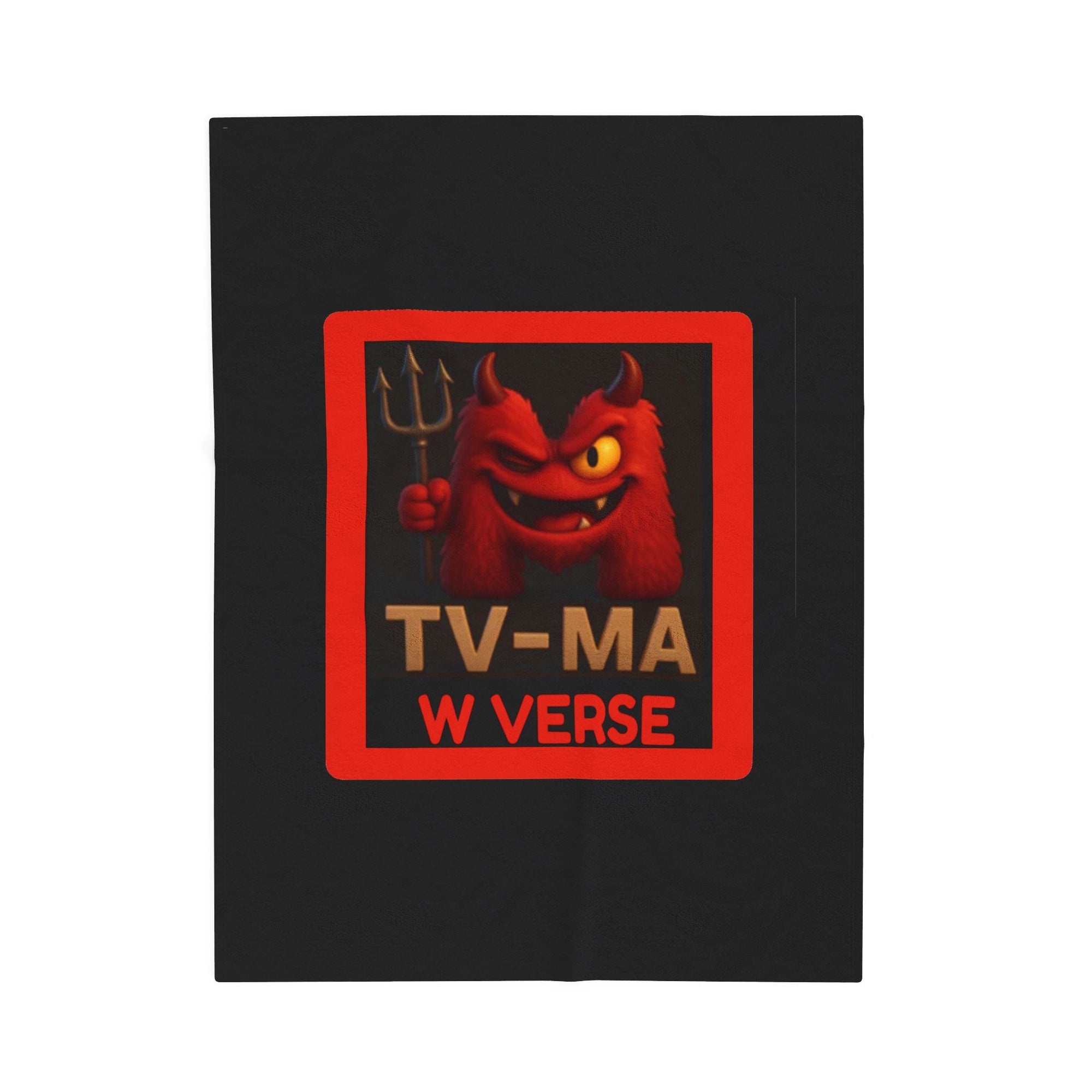 Cozy Velveteen Plush Blanket with W Verse TV-MA Design