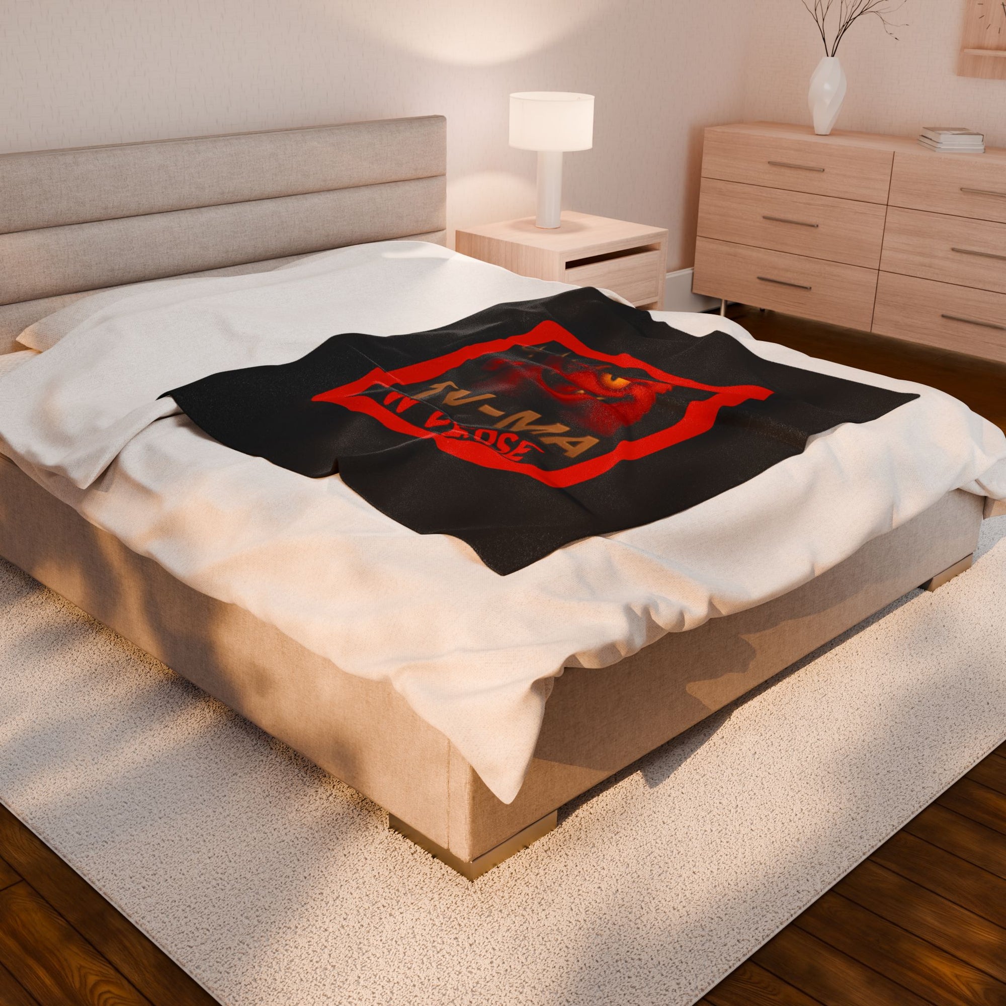 Cozy Velveteen Plush Blanket with W Verse TV-MA Design