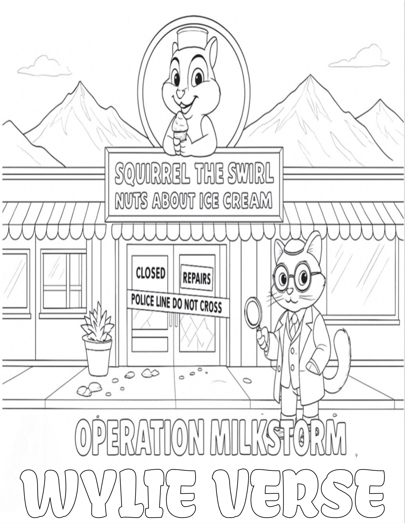 Operation Milkstorm: Ice Cream Caper Coloring Page